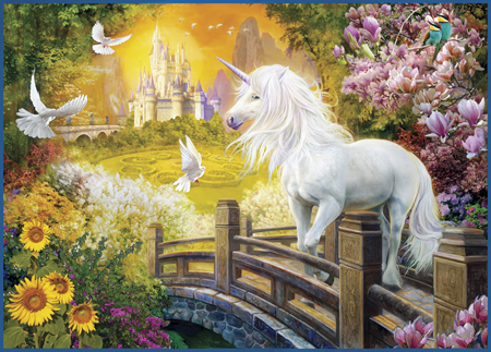 Unicorn In Castle Garden