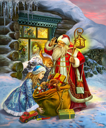 Santa And Children