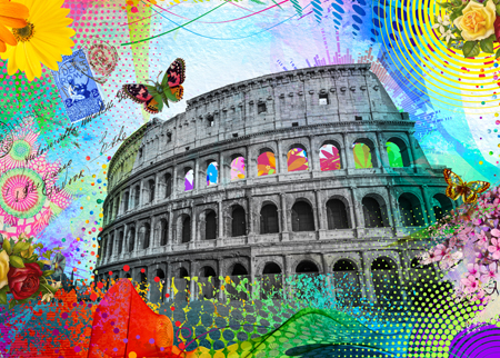 Rome Pop Art Collage