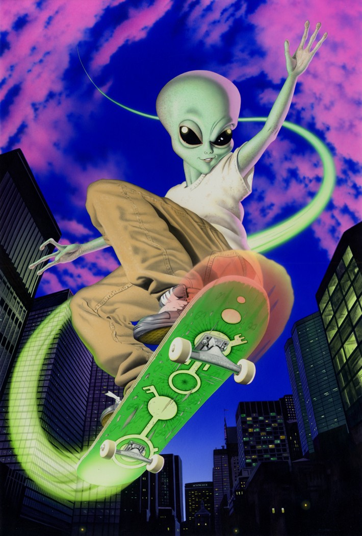 Alien Skateboarder