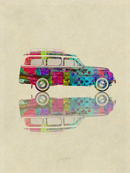 Colourful Vintage Station Wagon