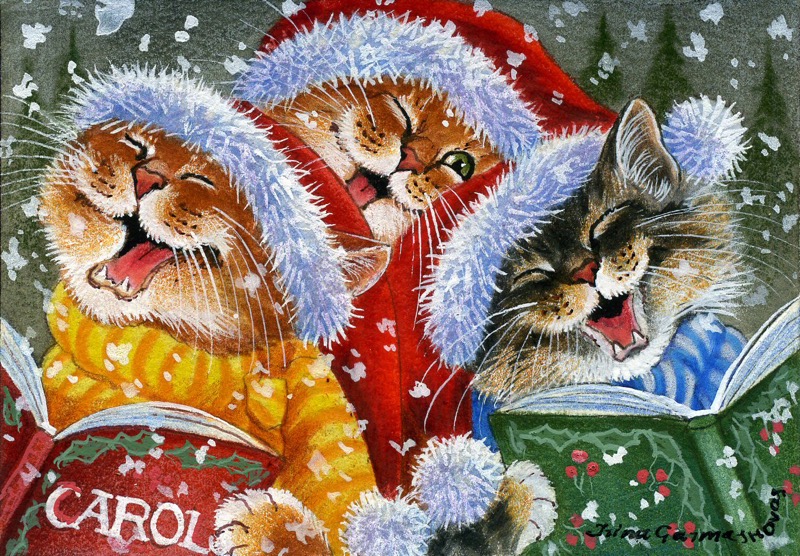 Christmas Cats Singing