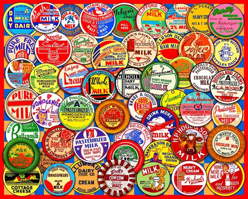 Vintage Milk Bottle Caps