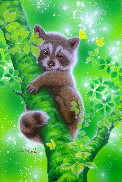 Tree Climbing Racoon