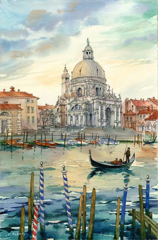 Santa Maria Della Salute – watercolour