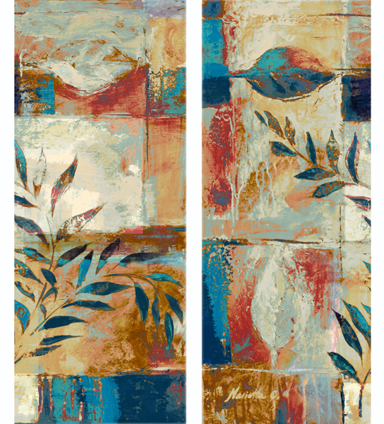 Leaves and ferns Diptych