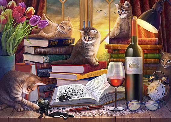 Cats With Books