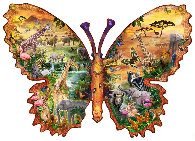 Butterfly Puzzle_African Waterhole