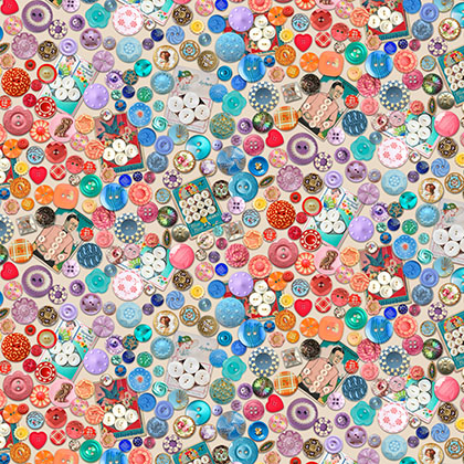 Vintage Fabric and Notions Collection Seamless (Variant 11)