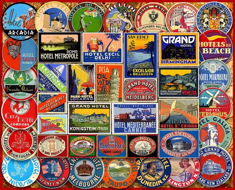 Vintage Hotel Stickers