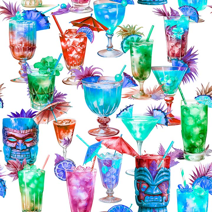 Tiki Time Tropical Drinks