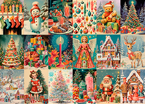 Vintage Kitschy Christmas Cards