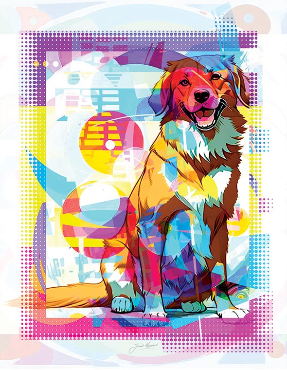 Golden Retriever Pop Art