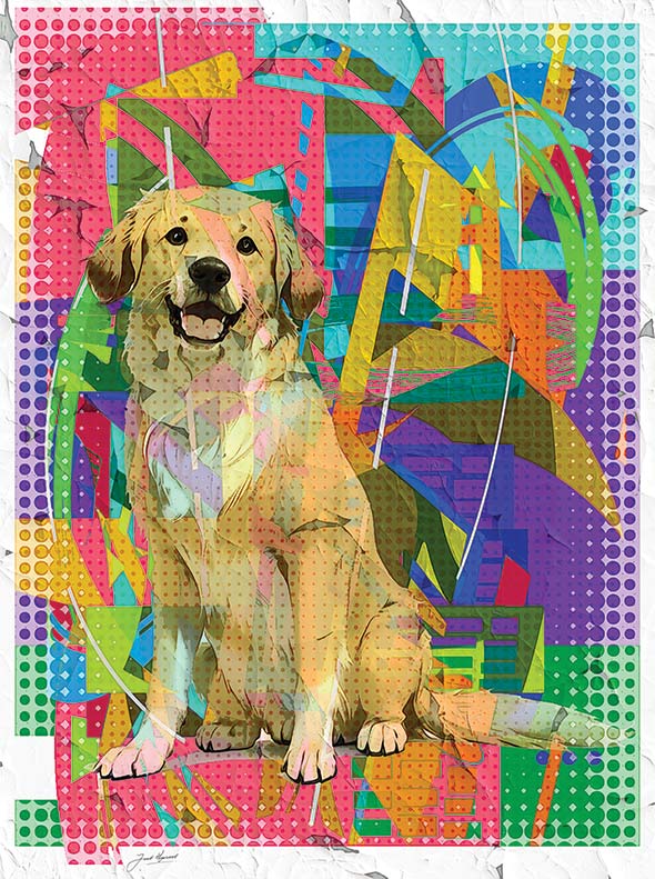 Golden Retriever Pop Art