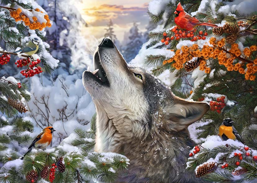 Winter Wolf Howling