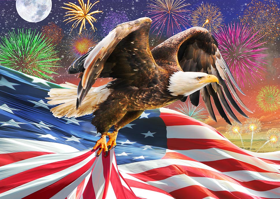 Patriotic Bald Eagle