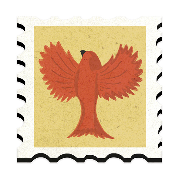 Cardinal Stamp