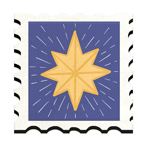 Christmas Star Stamp