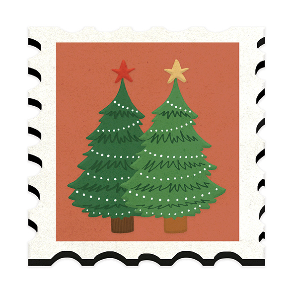 Christmas Trees Stamps