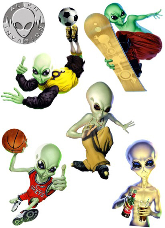 Alien Invasion Sticker Page