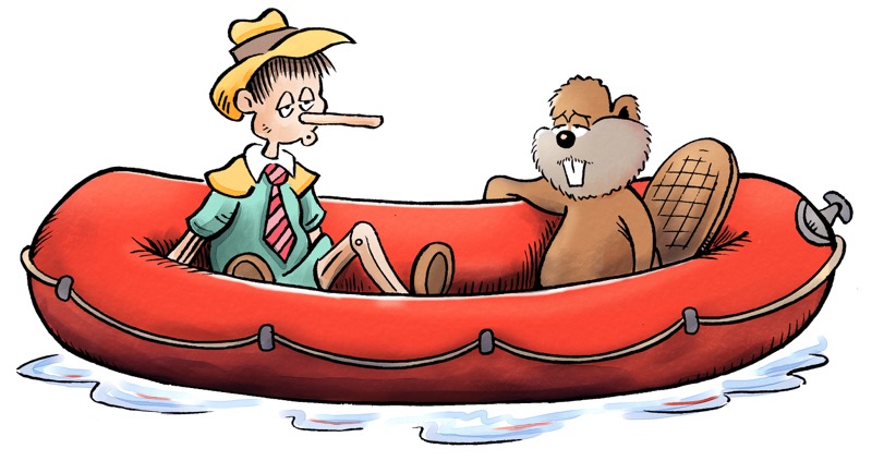 Pinocchio and beaver