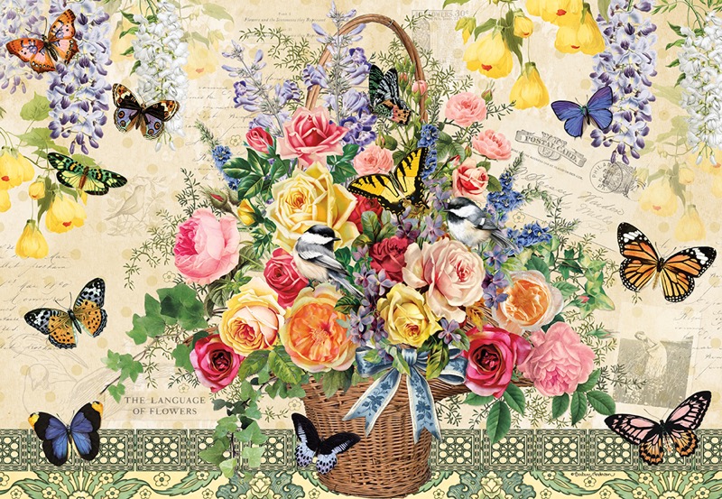 #1051 Basket of Roses