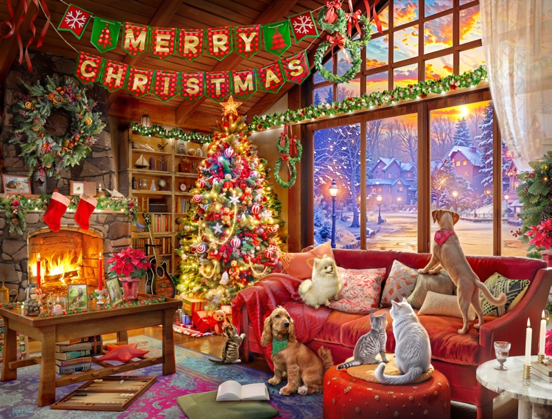 Christmas Evening with Pets