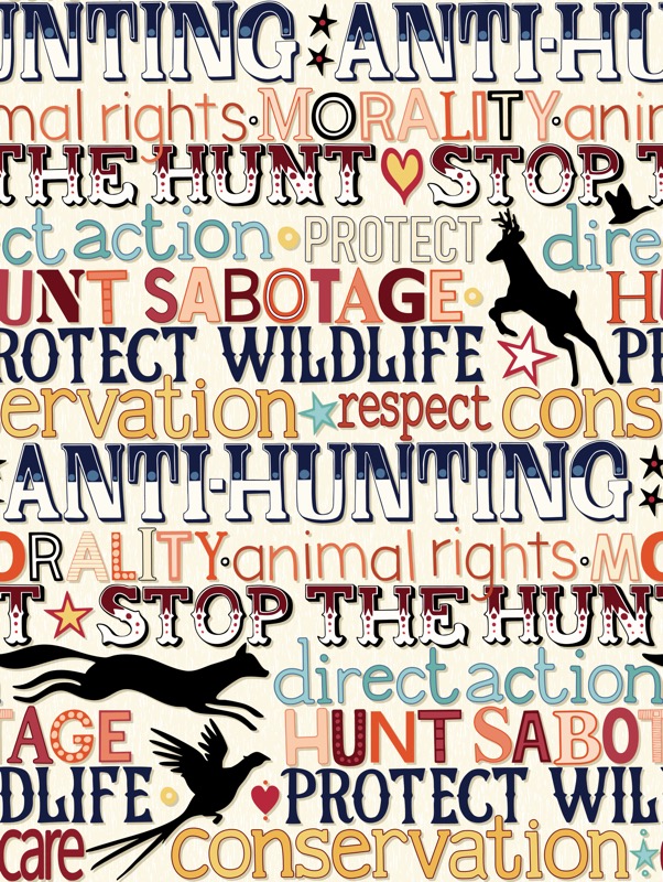 Hunt sabotage typography