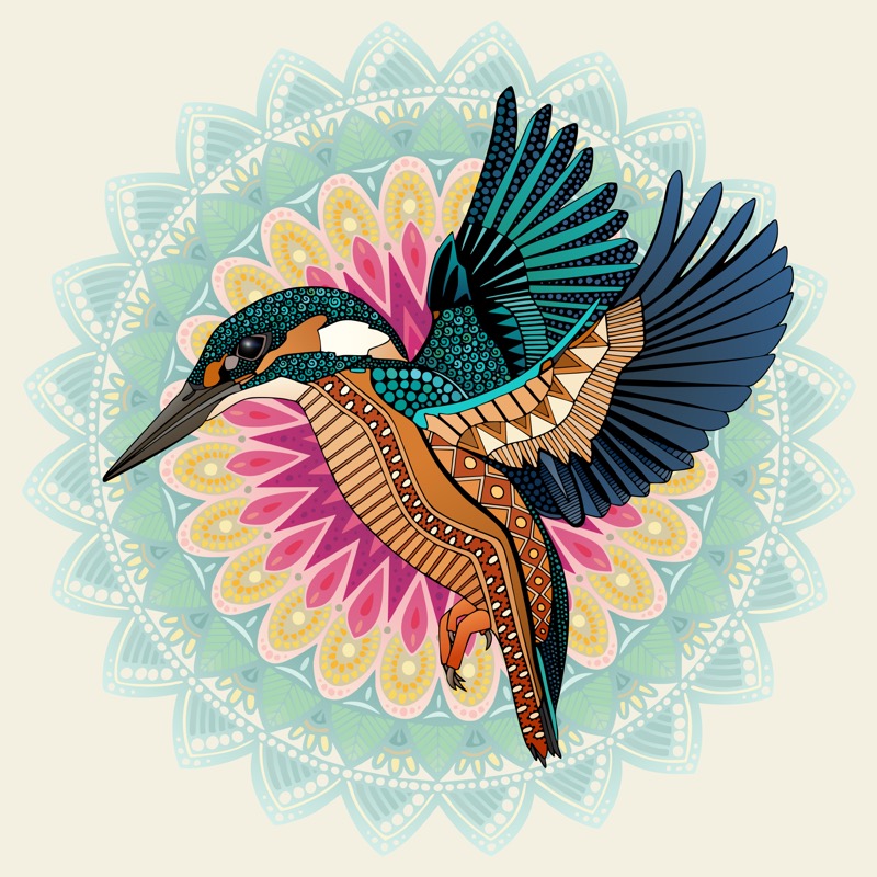 Kingfisher mandala