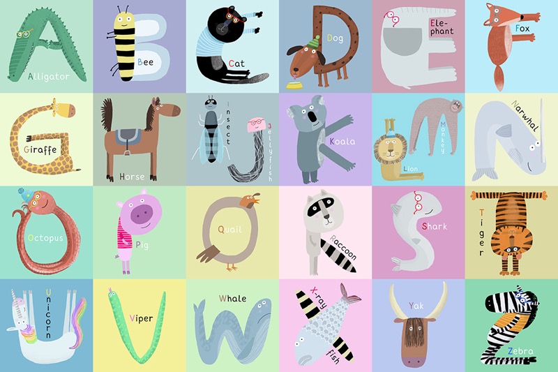 Alphabet Animal Letters