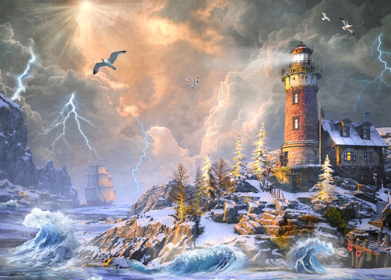 Stormy Seas Lighthouse