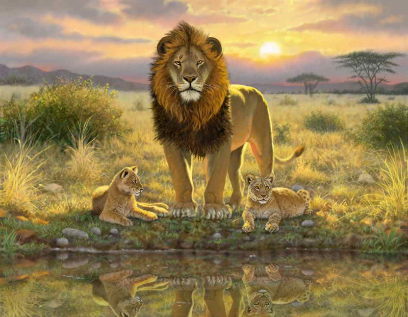 Lion and Twins landscape