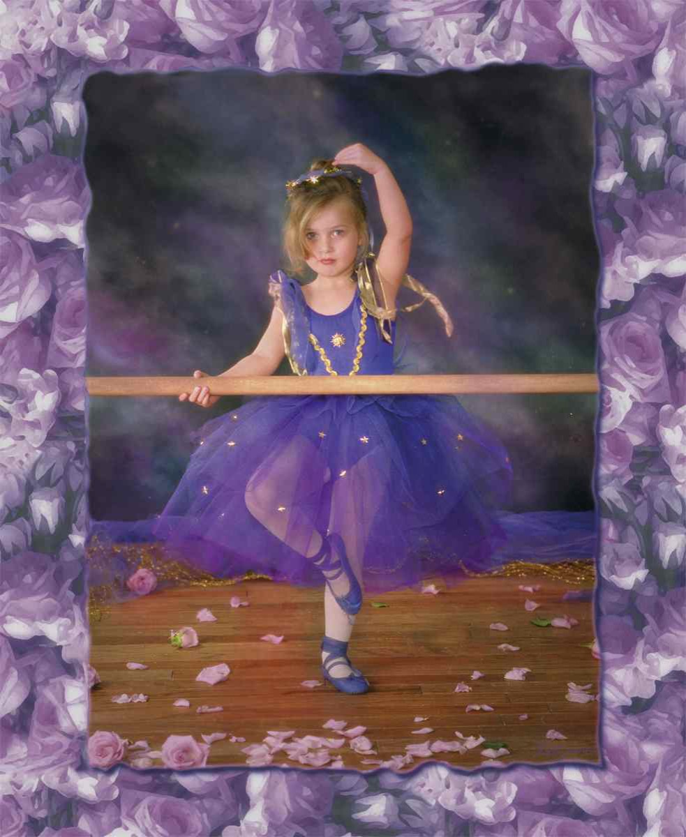 Purple Ballerina at Bar